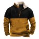 thumbnail image 1 of Sudadera sin capucha para hombre, informal, a la moda, con cuello alto, estampado de leopardo para Halloween, con cremallera, sudadera de manga larga, blusa de poliéster para hombre, 1 of 3