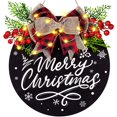 thumbnail image 1 of Cartel Navideño de Puerta con Corona Iluminada Korlon Tec con 30 Luces LED, 1 of 7