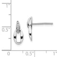 thumbnail image 3 of 925 Sterling Silver Oval Diamond Post Dangle Earrings Drop, 3 of 7