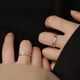 thumbnail image 2 of Anillos de plata de amor sin fin para hombre y mujer, anillo ajustable con circonita cúbica, anillo de boda, anillo de promesa, anillo para parejas, 2 of 5