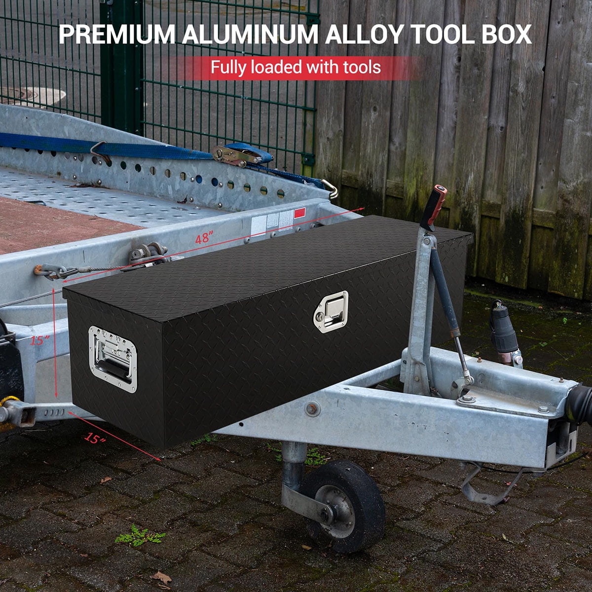Danolapsi 30 Inch Aluminum Truck Tool Box, Truck Bed Storage Box With Security Lock And Wider Handles, Heavy Duty Waterproof Tool Box Organizer Chest For Pick Up Truck Rv Trailer