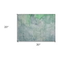 thumbnail image 3 of HomeRoots 559938 2 x 3 ft. Teal Abstract Washable Non Skid Indoor Outdoor Rectangle Machine Woven Area Rug, 3 of 3