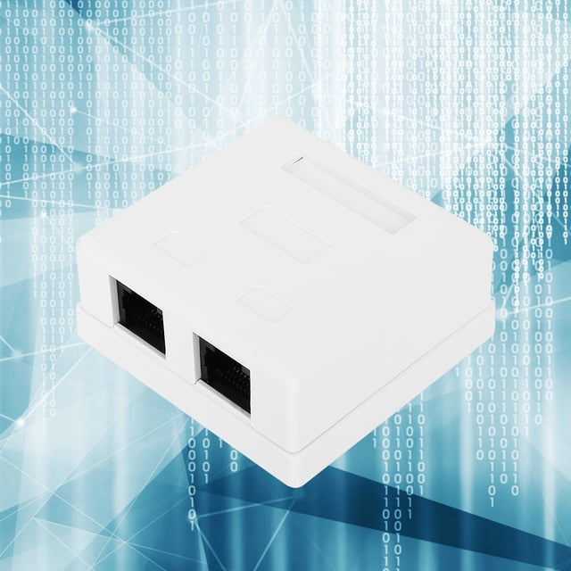 Catégorie Réseaux Box,RJ45-8P8C Cat 6 Réseaux à Double Port Box Réseaux Surface Monté Solution Innovante