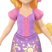Disney Princess Rapunzel Posable Small Doll in Shiny Outfit with Removable Skirt, Inspired by Movie
