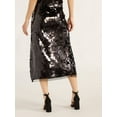 thumbnail image 3 of Scoop Women's & Women's Plus Paillette Sequin Midi Skirt, Sizes XS-4X, 3 of 4