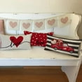 thumbnail image 5 of Valentines Day Pillow Cover 12x20 inch Farmhouse Valentines Day Decor for Home Red Love Heart Valentine Pillows Decorative Throw Pillows Valentines Day Decorations, 5 of 6