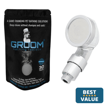 UPC: 0784862164598 | GROOM bathing tablets- Bathe Your Pet in ONLY 5 Minutes! Eliminate Itch & Odor Moisturizing Hypoallergenic Shampoo Conditioner Tearless No Suds  pH Neutral SLS Free. Puppies Dogs Cats Horses 30ct+Shwr