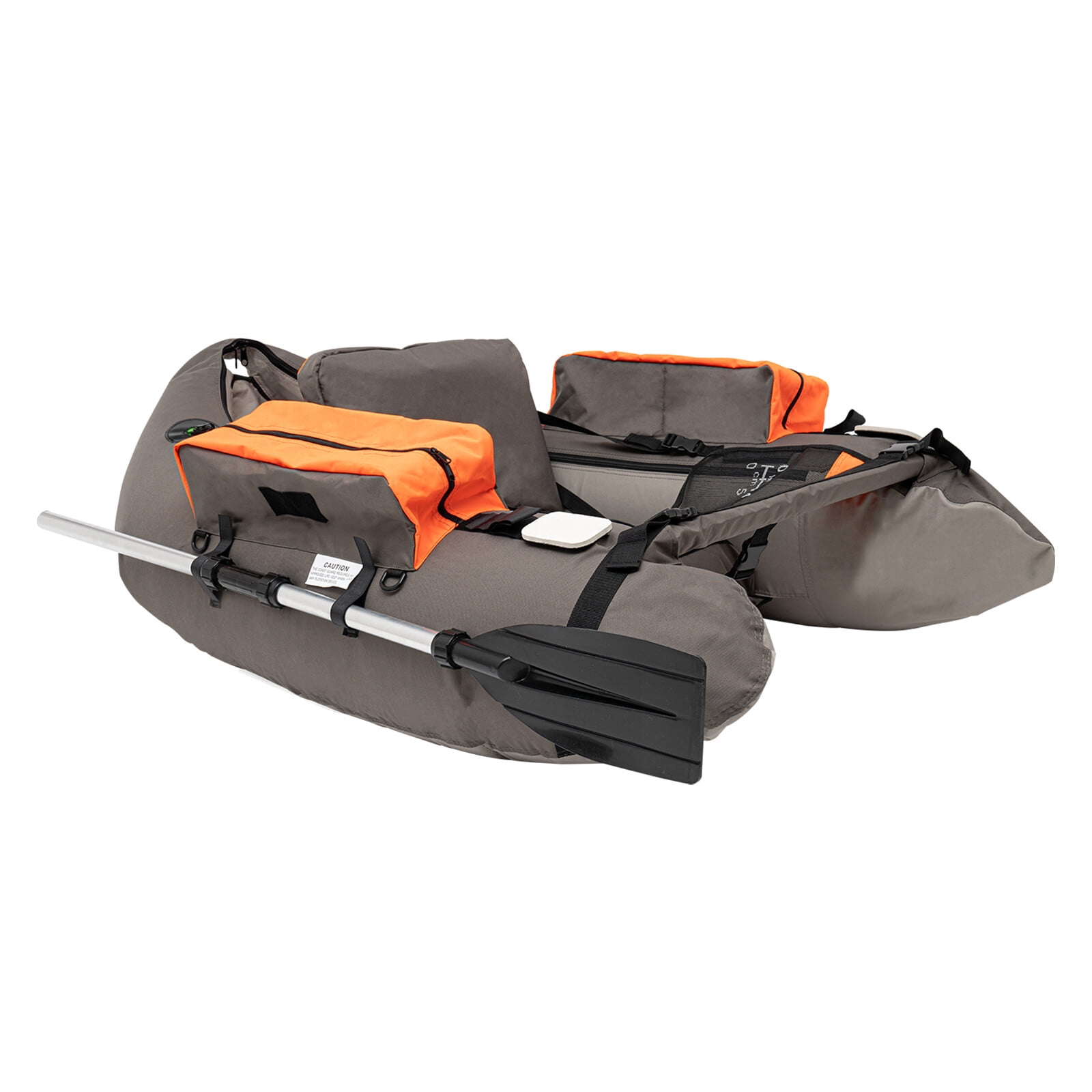 ToppiJoy Portable Boat Raft, Inflatable Touring Kayak for Adults, Sport Tender Fishing Dinghy Boat with Panels Paddles and Air Pump(Gray)