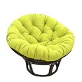 thumbnail image 1 of International Caravan Furniture Piece 42-Inch Rattan Papasan Chair with Solid Twill Cushion, 1 of 4