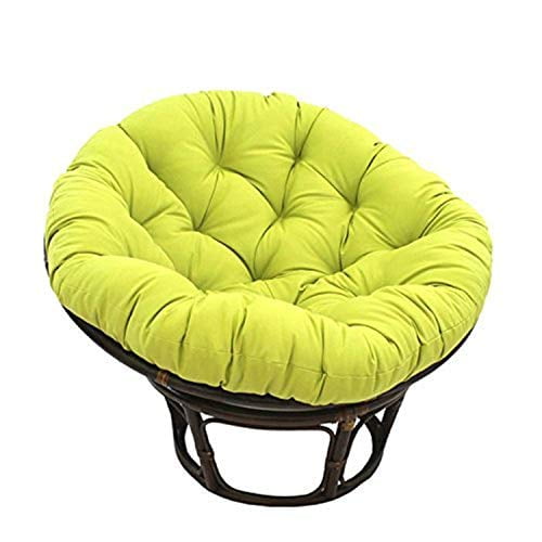International Caravan Furniture Piece 42-Inch Rattan Papasan Chair with Solid Twill Cushion