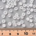 thumbnail image 3 of Glass Seed Beads Frosted Colors Round White 4mm Hole: 1~1.5mm about 1000pcs/100g, 3 of 5