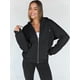 thumbnail image 4 of Sudaderas con Capucha y Cremallera para Mujer, Sudaderas Extragrandes, Conjuntos de Moda Escolar para Otoño, Chaquetas Informales, Ropa de Invierno Negro XXXL, 4 of 9