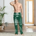 thumbnail image 2 of Logiee Christmas Trees Print Pajama Pants for Men,Men’s Pajama Bottoms,Mens PJ Pants with Pockets & Button Fly-Large, 2 of 6