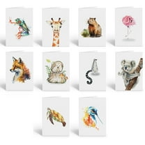 Stonehouse Collection | Assorted Wild Life Note Card Set | Variety of Animal Tha