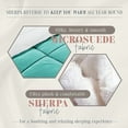 thumbnail image 4 of Elegant Comfort Ultra Plush 3-Piece Sherpa Comforter Set, Solid-Color and a Fluffy Sherpa Reverse, All Season Suitable, Heavy Weight, Micro-Suede, Sherpa Comforter, Full, Teal, 4 of 5