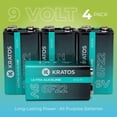 thumbnail image 3 of Batería 9V Kratos Power 6F22 Ultra Alcalina Paquete de 4, 3 of 5