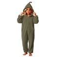 thumbnail image 6 of BRGZLK Halloween Pumpkin Onesie for Boys Girls 2026 Trendy Cute Long Sleeve Flannel Soft Cozy Plush Hooded Jumpsuit Winter Warm Fuzzy One Piece Jumpsuits Army Green 6-7 Years, 6 of 7