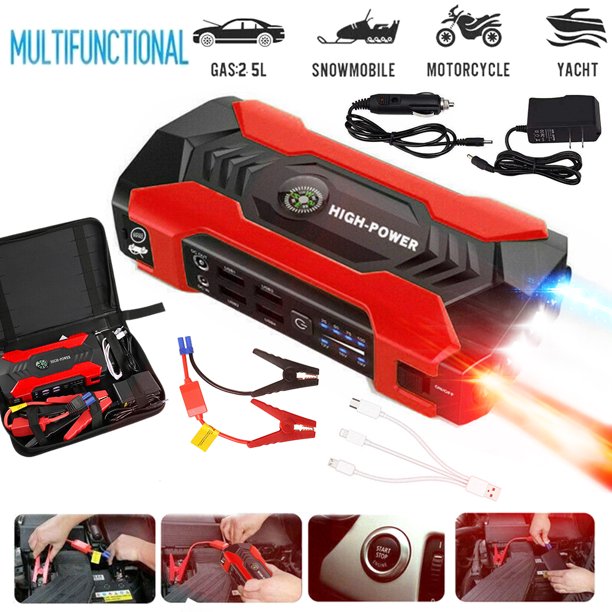 Car Jump Starter Power Bank 12v Smart Battery Charger Maintainer For Car Lawn Mower Motorcycle Boat Suv And More Walmart Com