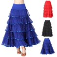 thumbnail image 3 of de Baile de Salón Flamenco Larga Lentejuelas Trajes Rojo, as Yuyangstore Vestido de falda de baile de salón, 3 of 8