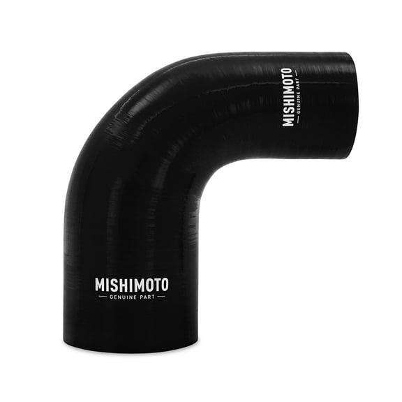 Mishimoto MMCP-R90-2535BK 90-Degree Silicone Transition Coupler, 2.50" to 3.50", Black