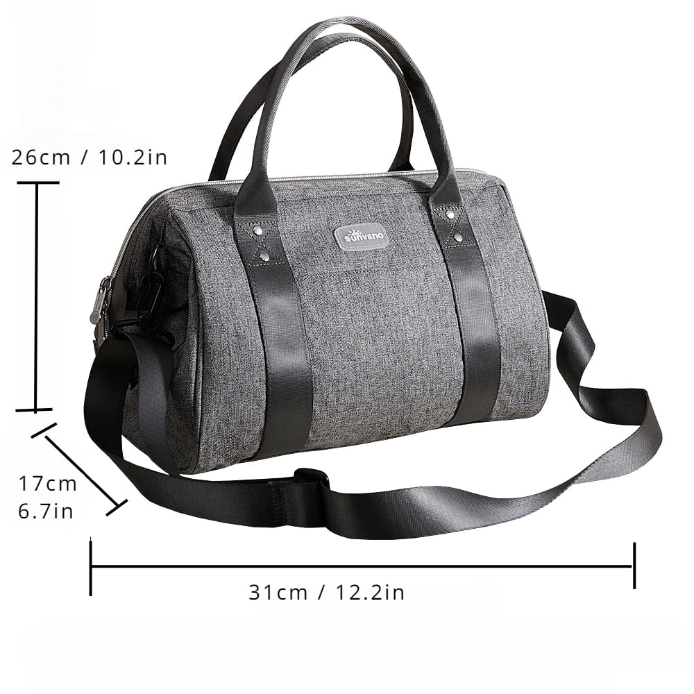 Sunveno Small Crossbody Diaper Bag, Upgraded Tote Bag, Travel Essentials Mommy Bag