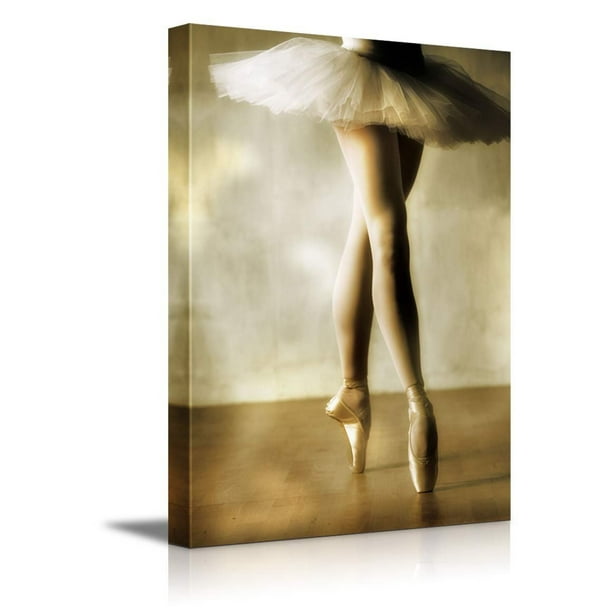 Wall26 Canvas Prints Wall Art Beautiful Ballerina Dancing with White