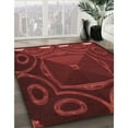 thumbnail image 3 of Ahgly Company Machine Washable Indoor Square Transitional Maroon Red Area Rugs, 7' Square, 3 of 7
