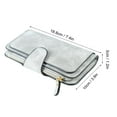 thumbnail image 4 of Women Wallet PU Leather Multi Purpose Multi Card Slot Large Capacity Fashionable Lady Wallet Grey Free Size, 4 of 8