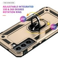thumbnail image 6 of SaniMore Tri-layer Case for Samsung Galaxy S23 2023, 360° Rotating Holder/Kickstand Rugged PC Back + TPU Bumper Magnetic Car Mount Anti-fingerprint Anti-fall Heavy Duty Protective Shell, Gold, 6 of 7