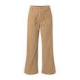 thumbnail image 4 of Pimfylm Girl Jogger Pants Girls Parachute Pants Kids Wide Leg Cargo Pants Y2K Street Trousers with Pockets Khaki,Size for 13-14 Years, 4 of 9