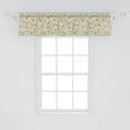 thumbnail image 2 of Ambesonne Floral Window Valance, Vintage Style Summer Blooms, 54" X 12", Almond Green Vermilion, 2 of 3