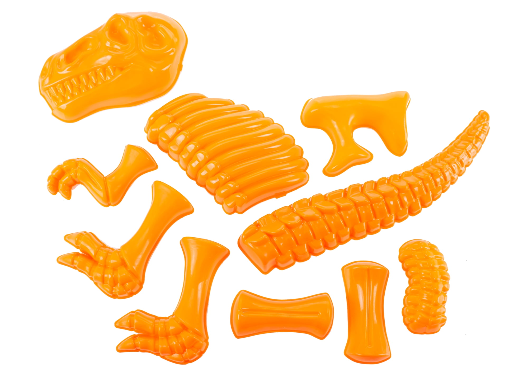 Dino Bones Mold Bright Orange 12 x 3 Durable Acrylic Sandbox Accessory