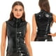 thumbnail image 3 of Camisolas de charol para mujer, camisetas sin mangas con cremallera, chaqueta sin mangas con cuello alto, camisetas sin mangas con efecto mojado, ropa de club, atuendo de baile en barra, rave, 3 of 5