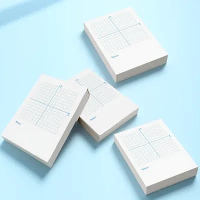 FESTFENDS White Graph Paper Notepad for Math Drawing and Xy Coordinate Practice with Clear Lines