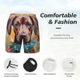 Zufioo Painted Flower Puppy Mens Swimsuit Trunks with Compression Liner