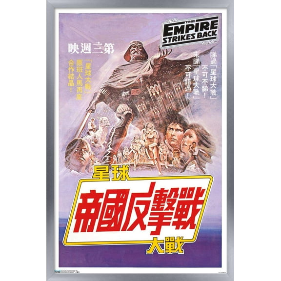 Star Wars: The Empire Strikes Back - Text Wall Poster, 22.375" x 34", Framed