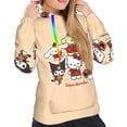 thumbnail image 5 of Lsque Sanrio Pattern Casual Women's Hoodie,Hooded Sweatshirt with Kangaroo Pocket,Pullover Hoodie with Eye-catching Drawstrings-Medium, 5 of 8