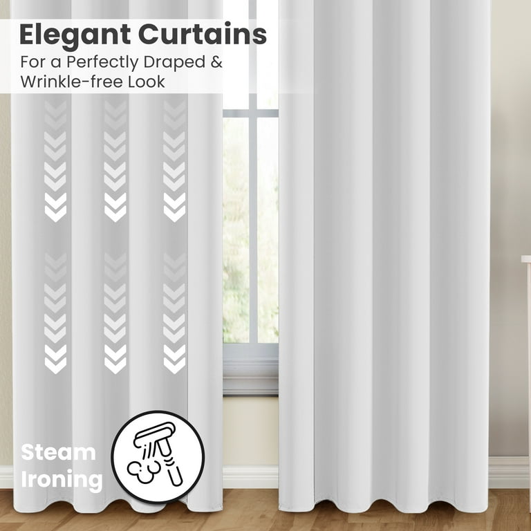 Lux Decor Collection Blackout Curtains, 42"W x 63"L, White photo 8
