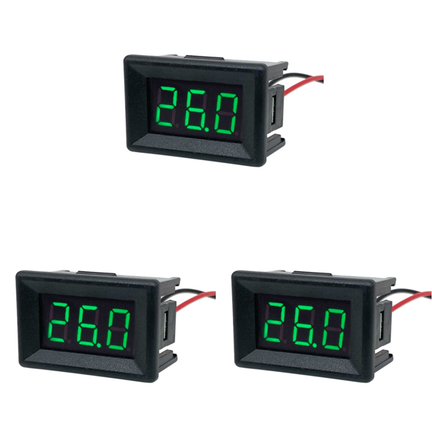 DC0-30V 2 cables Digital Panel pantalla LED medidor voltaje voltímetro probador () verde