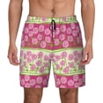 thumbnail image 2 of Goofa Flowers Printed Men's Swim Trunks Board Shorts Quick Dry Mens Swimming Trunks with Compression Liner,Breathable Fit Hawaii Beach Shorts-Small, 2 of 9