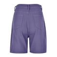 thumbnail image 6 of WAYUTE Women Shorts Fashionable Capris Spring and Summer Button Up High Waisted Wide Leg Shorts, 6 of 8