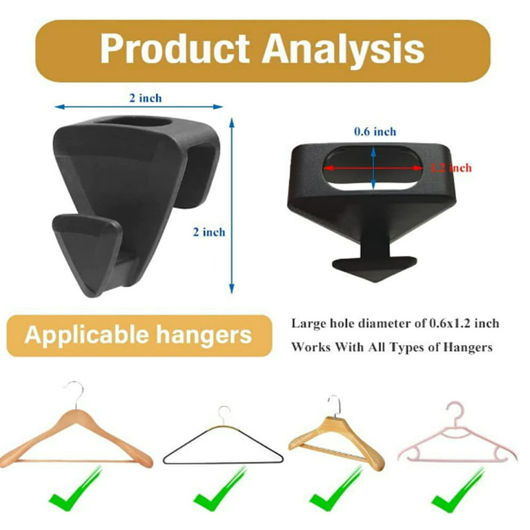 Clothes Hanger Connector Hooks Hanger Triangles Closet Extender Clips Heavy  Duty Space Saving Cascading Clothes Hanger Hooks