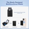 thumbnail image 2 of Bold Bison Bifold Wallet with Card Holder, Unisex Bifold Wallets, Black, 1-Piece, 2 of 6