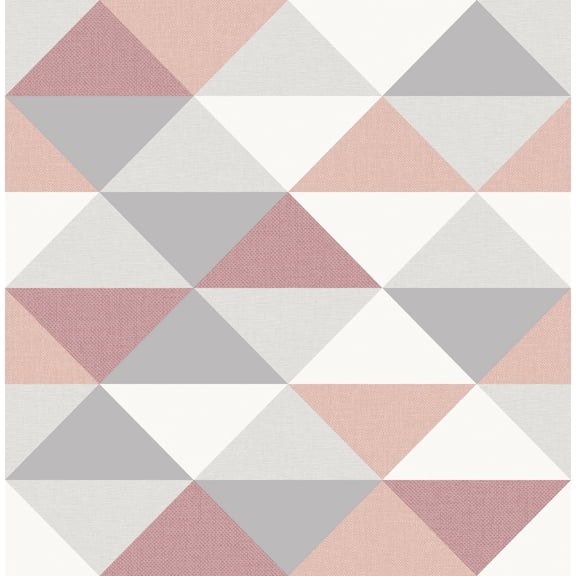 NextWall  Mod Triangles Geometric Peel and Stick Removable Wallpaper - 20.5 in. W x 18 ft. L
