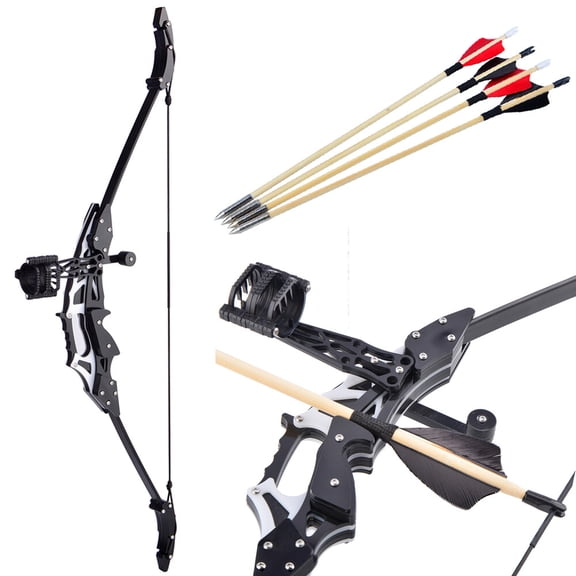 19"18Ibs Archery Mini Recurve Bow Kit High Elastic Fiber Limbs Kid Target