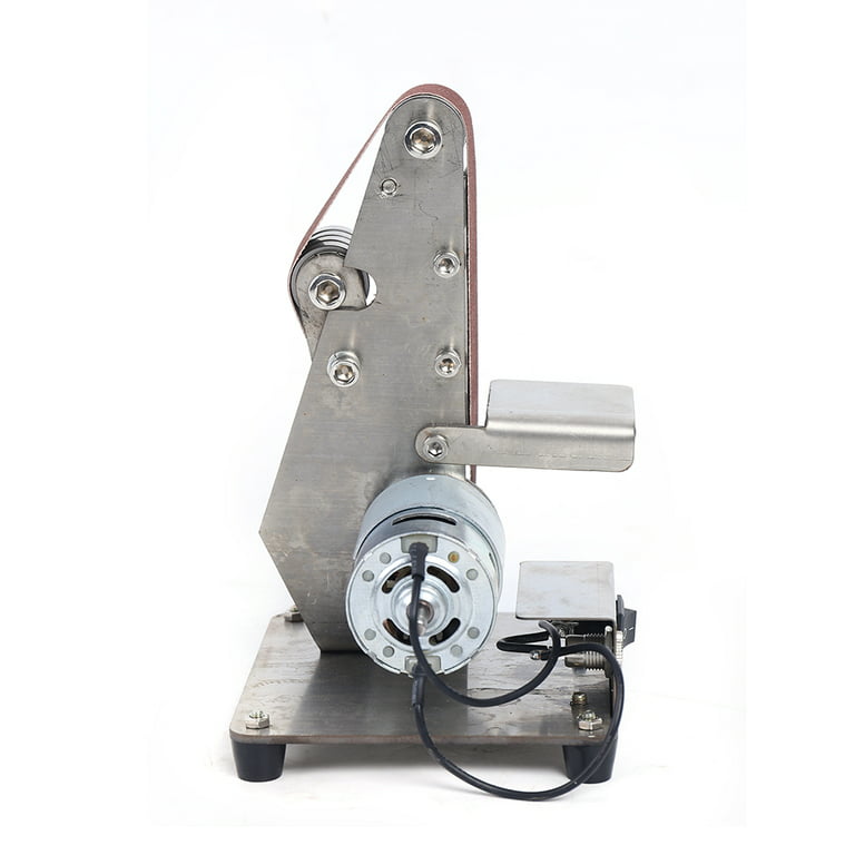 Meterk Electric Belt Sander Mini Belt Sander Electric Grinder Small Grinding  Machine Hand-held Electric Belt Sander with Sanding Belts 