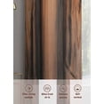 thumbnail image 6 of Retro Farmhouse Sheer Curtains 63 Inch Length 2 Panels Set, Brown Wooden Grain Cabin Country Plank Voile Window Treatment Rod Pocket Curtains Sheers Drapes for Bedroom/Living Room/Kitchen 52x"63"x2, 6 of 7