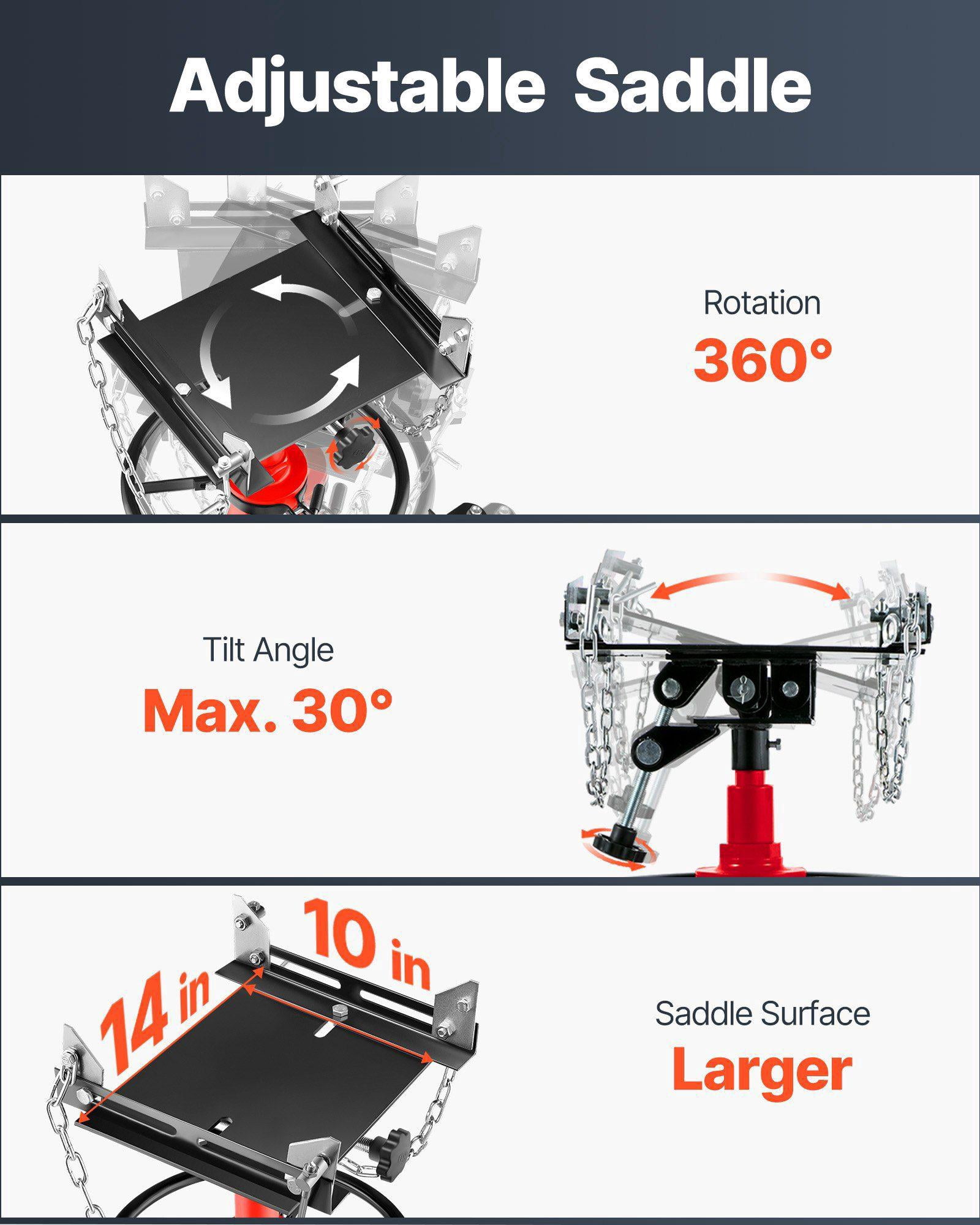 1 2 Ton 1100lbs Capacity Hydraulic Telescopic Transmission Jack 2 Stage Floor Jack Stand with Foot Pedal 360 Degree Swivel Wheel Garage Shop Lift Hoist Red
