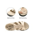 thumbnail image 2 of DREAM PAIRS Flat Sandals for Women Comfortable Elastic Strap Walking Sandals Rhinestone Open Toe Casual Sandals, 2 of 4