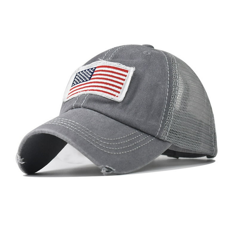 Sksloeg Hats for Men Fashionable American Flag Hat for Men Women